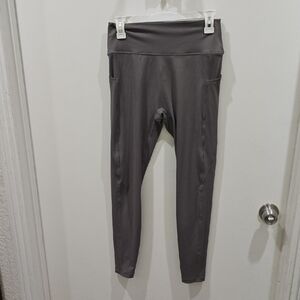 Gray High-Waisted Leggings